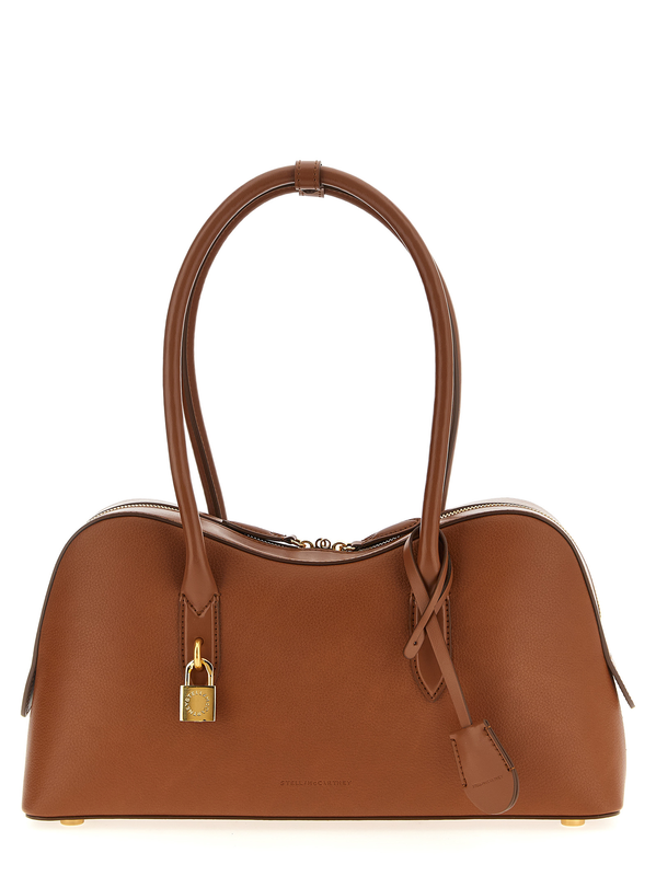 Brown polyamide shoulder bag-null