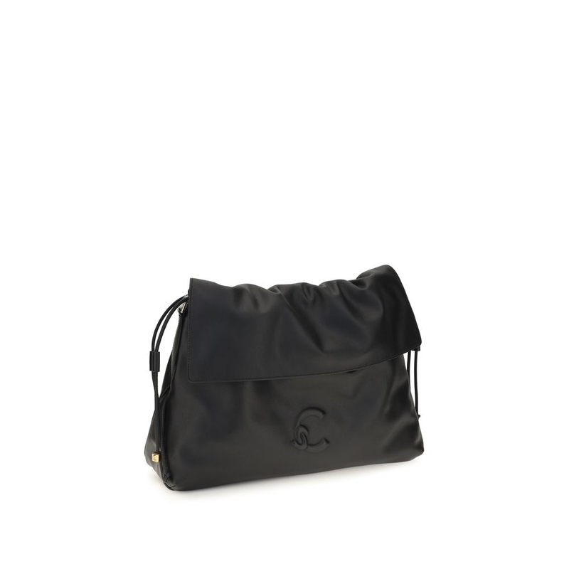 Black calf leather bos taurus shoulder bag-null
