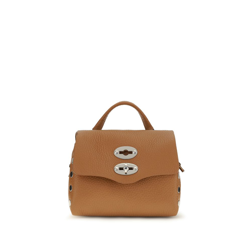 Beige calf leather bos taurus shoulder bag-null