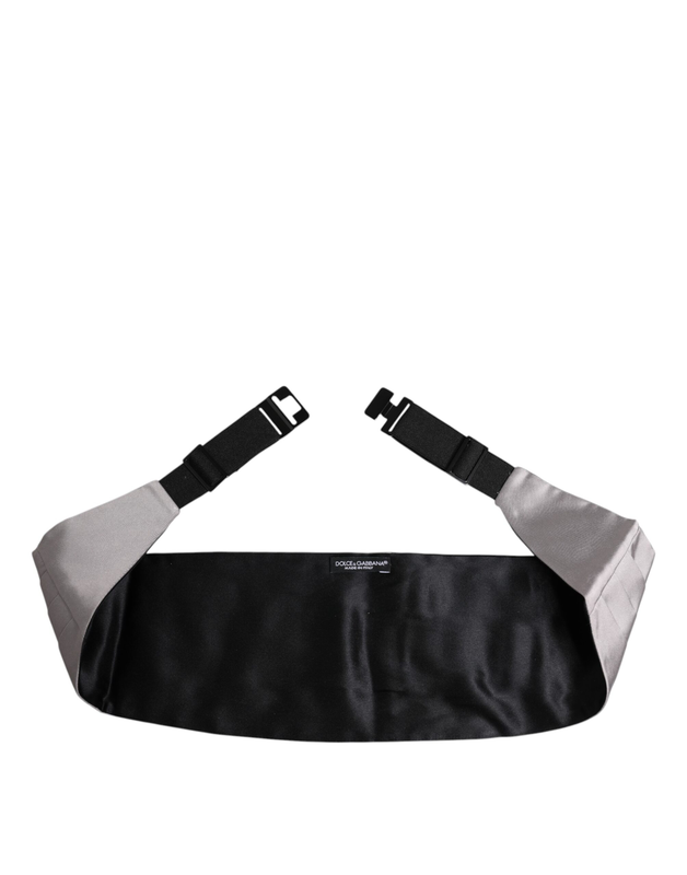 Gray men 100% silk belt wide waist cummerbund-null