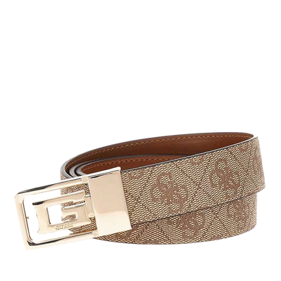 Guess γυναικεία ζώνη, Beige Logo, medium