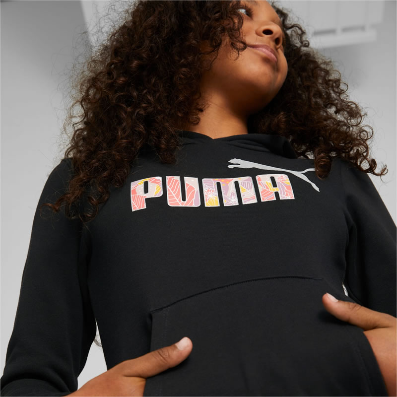 Puma junior essentials bloom logo hoodie image number null