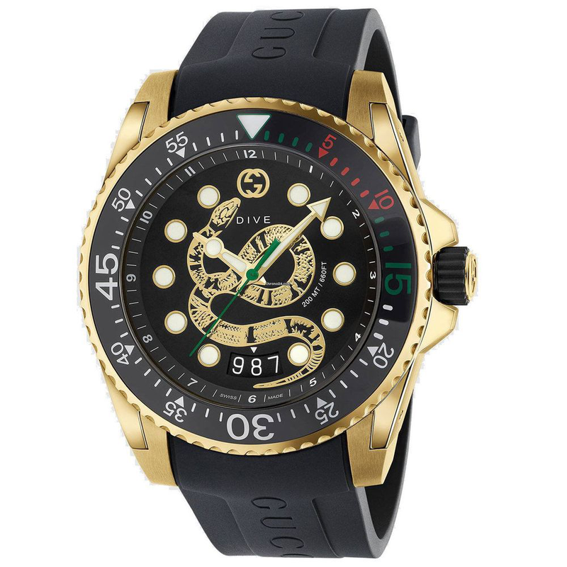 Black rubber sport watch-null