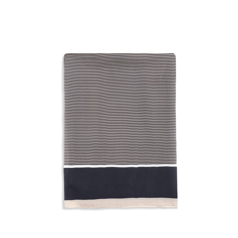 Blue silk scarf-null