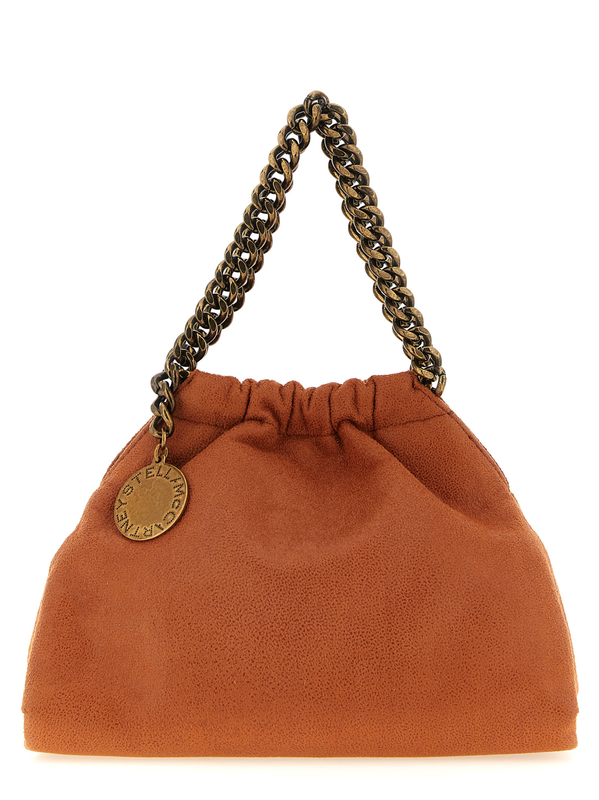 Orange polyester shoulder bag-null