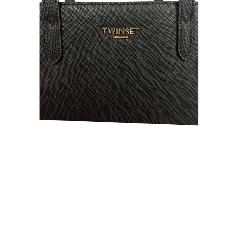 Black pu women shoulder bag-null