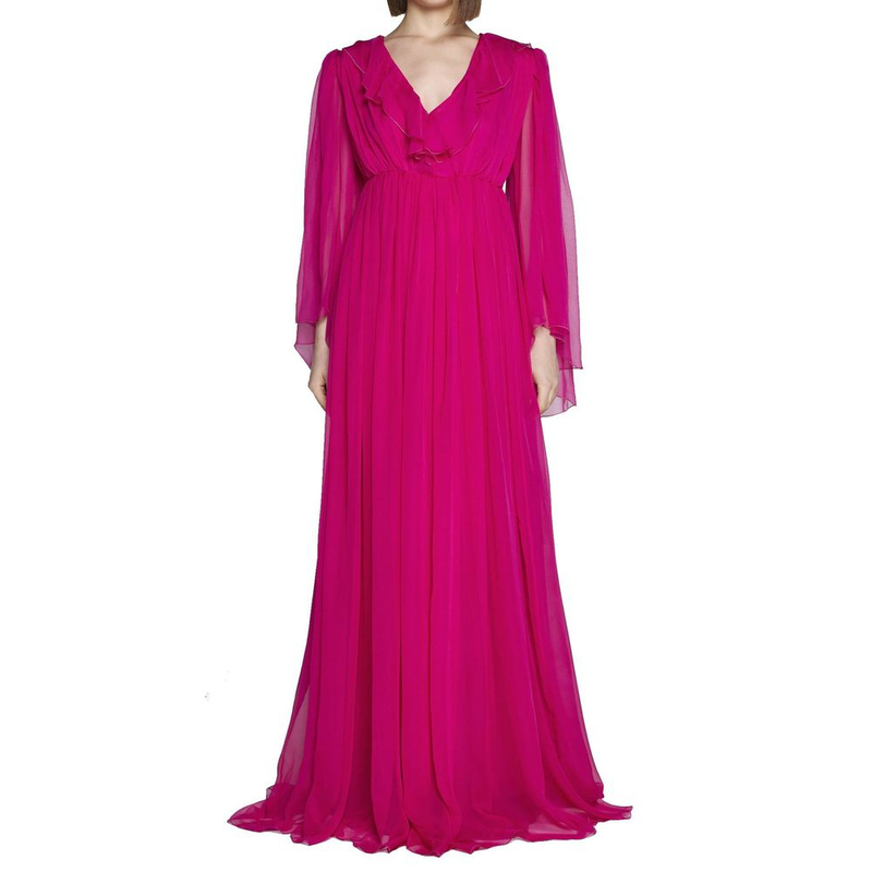 Multicolor silk casual dress-null