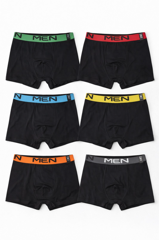 Mens boxer briefs  modern with external rubber #m123-null