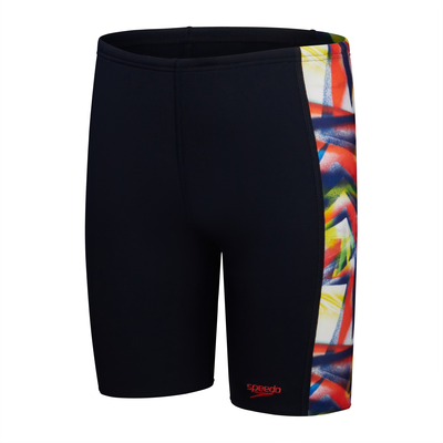 Speedo boys digital panel jammer (800315816637), Black/red, medium