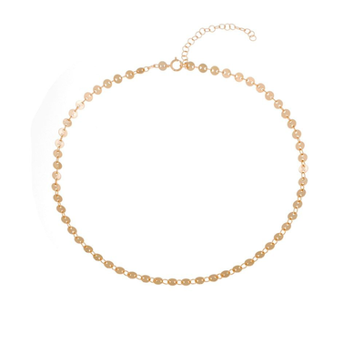 Circle link necklace, Gold Plated 18k, medium