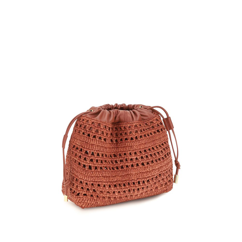 Multicolor raffia shoulder bag-null
