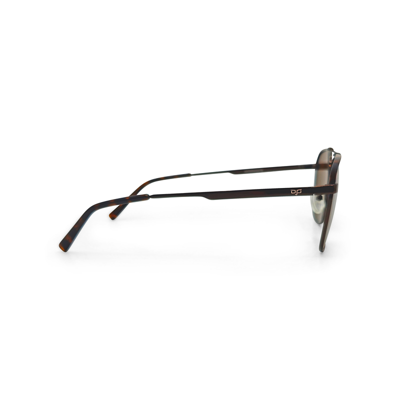 Product image: OJO sunglasses square brown frame and temples with brown polarised lenses rx-null