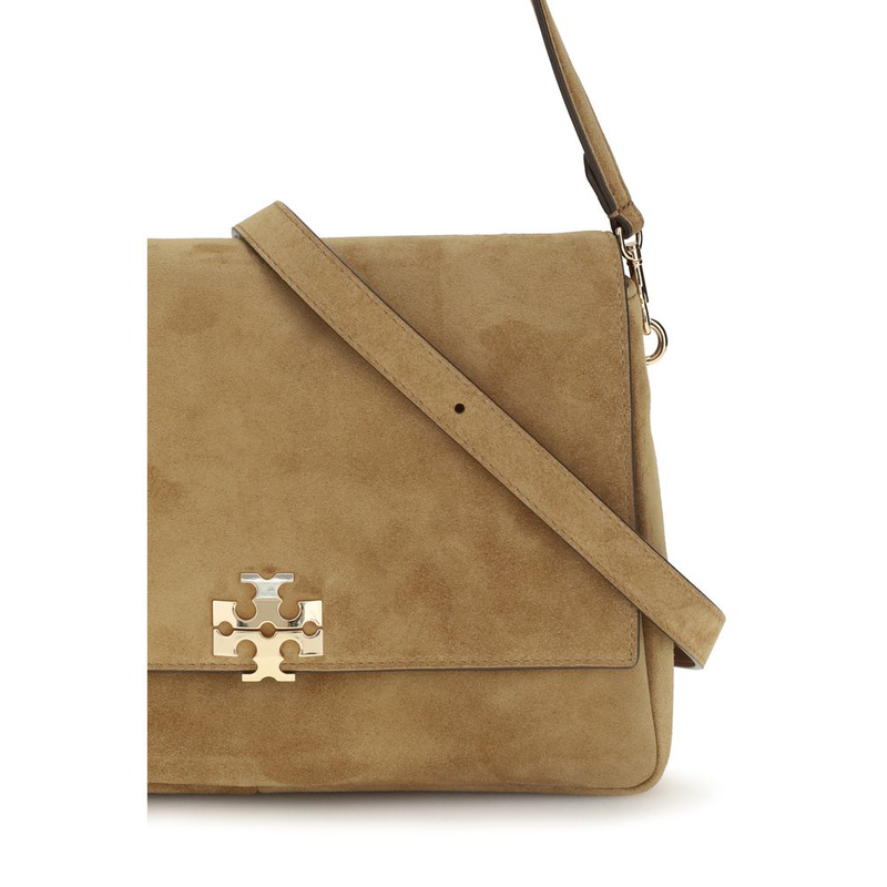 Beige calf leather bos taurus shoulder bag-null