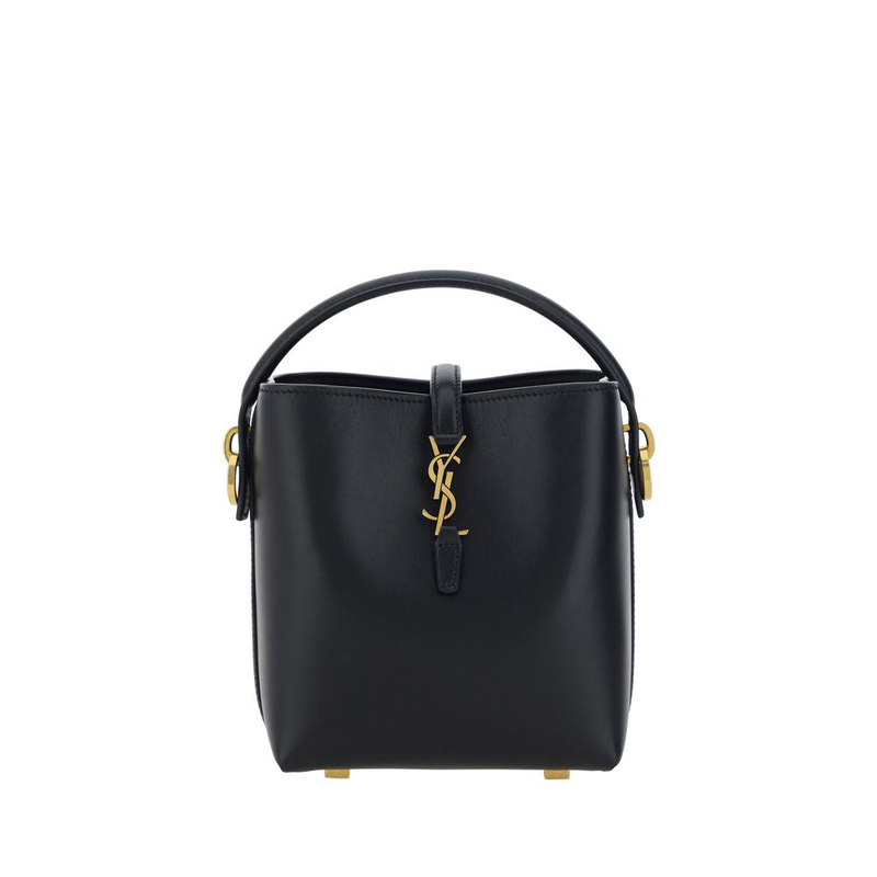 Black calf leather bos taurus shoulder bag-null