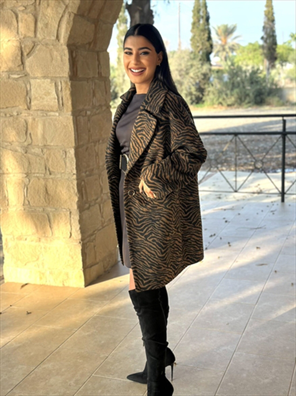 Coat zepra print-null