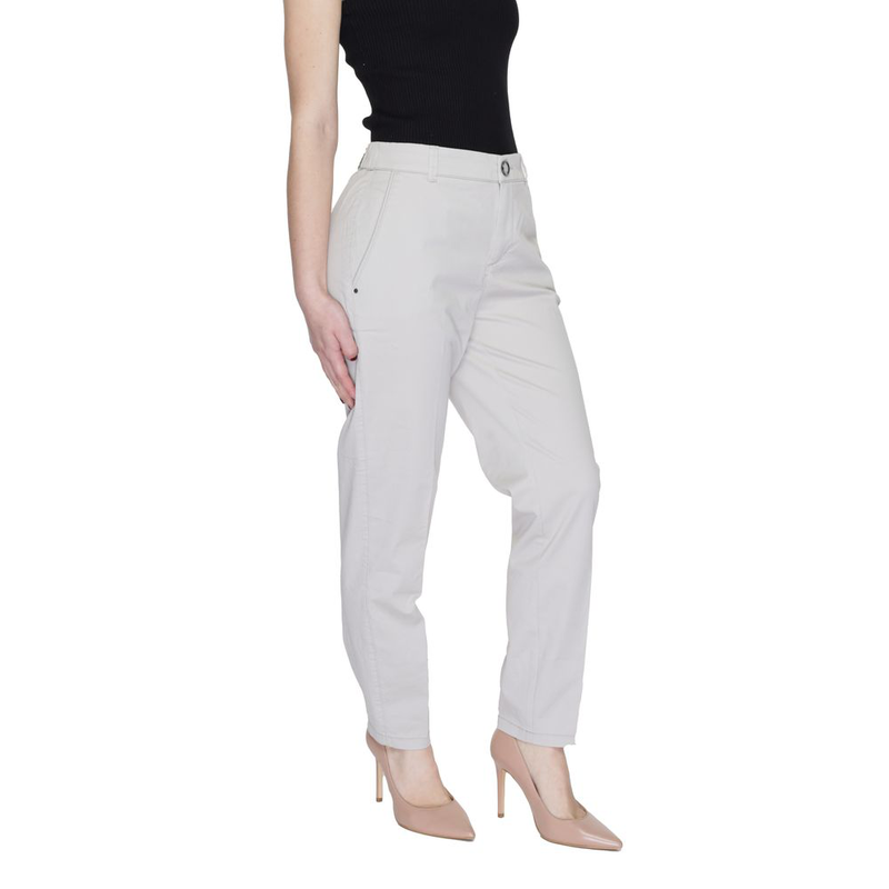 Beige cotton casual pants-null