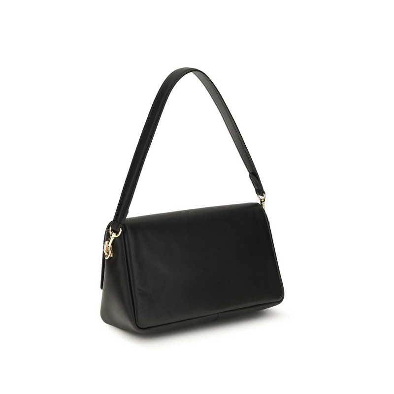 Black calf leather bos taurus shoulder bag-null