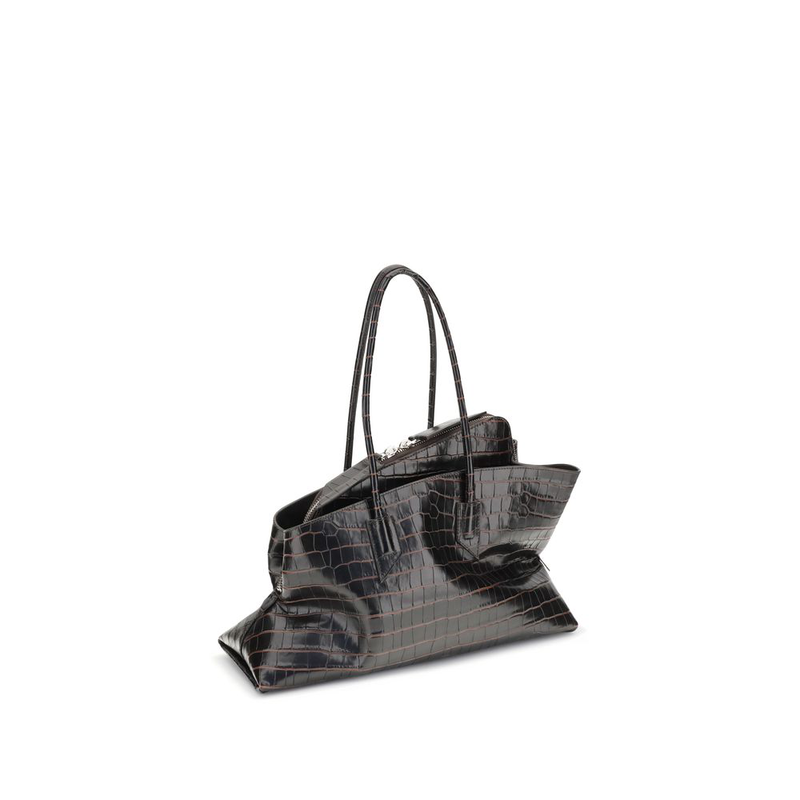 Black calf leather bos taurus shoulder bag-null