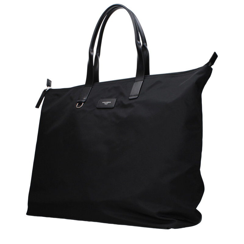 Black nylon shoulder bag-null