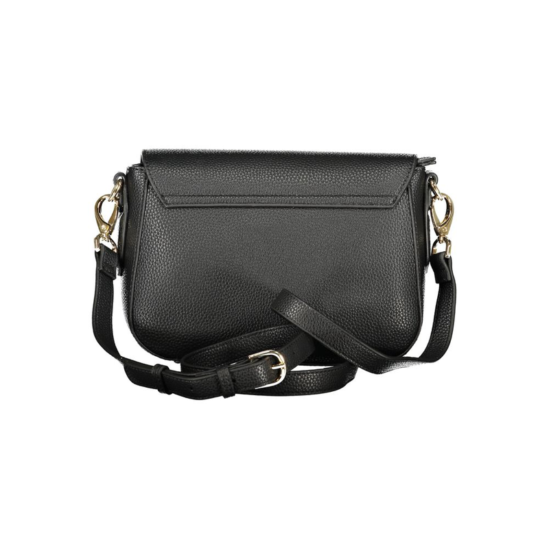 Black polyurethane women's bag-null