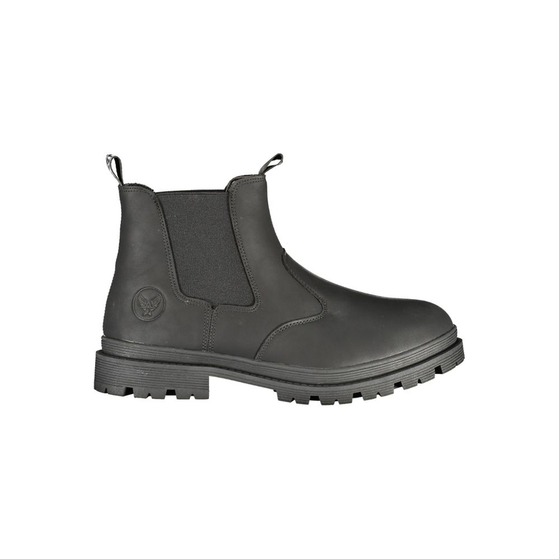 Nero polyurethane men's ankle boot-null