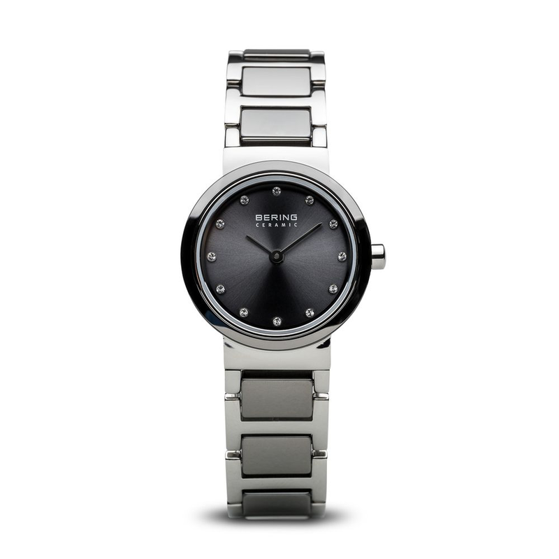 Silver stainless steel dress watch-null
