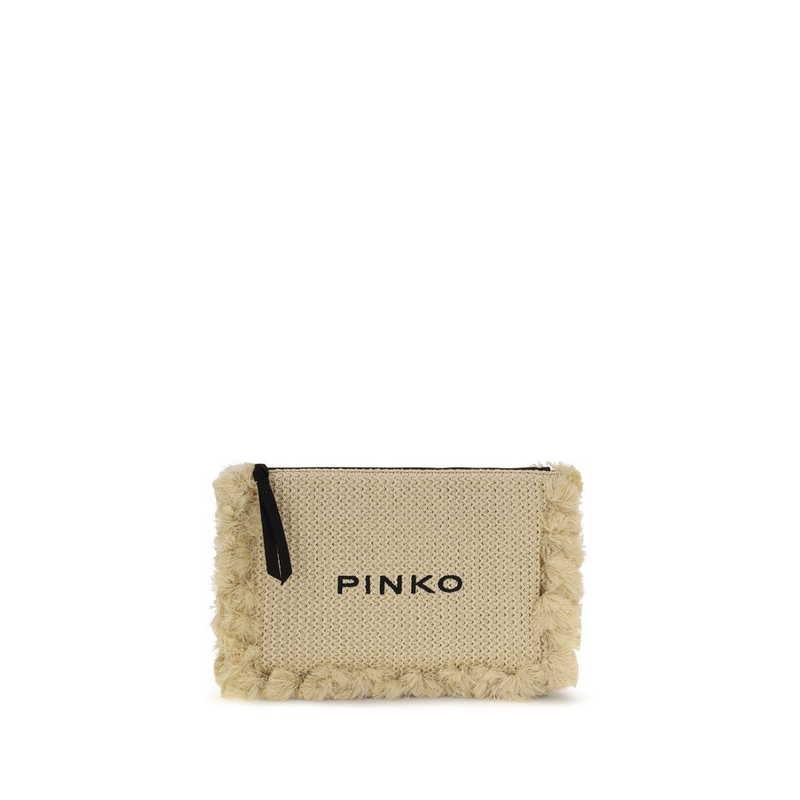 Beige polypropylene clutch bag-null