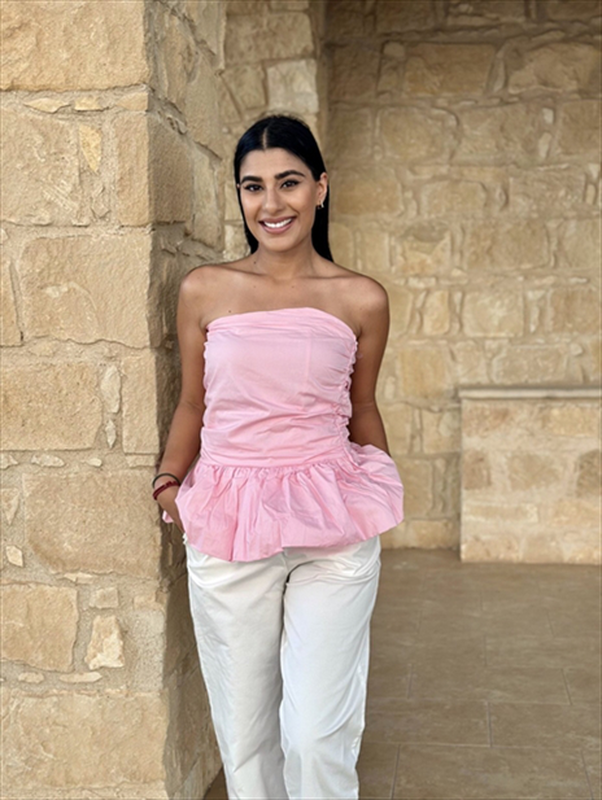 Blouse strapless balloon-null