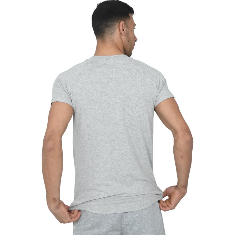 Slim fit oval bottom round neck t-shirt with spandex #8026 image number null