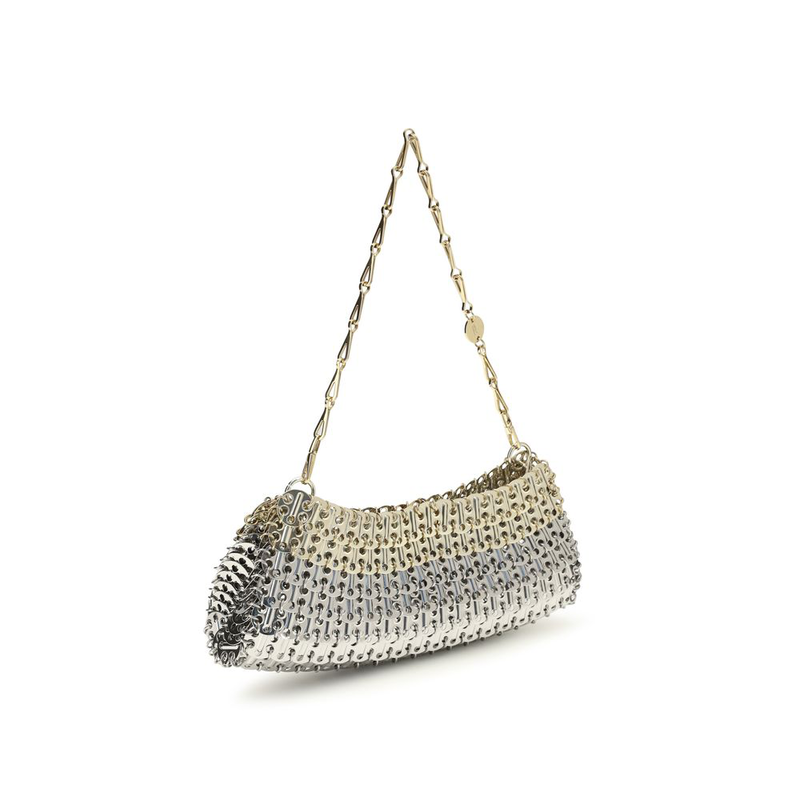 Silver brass shoulder bag-null