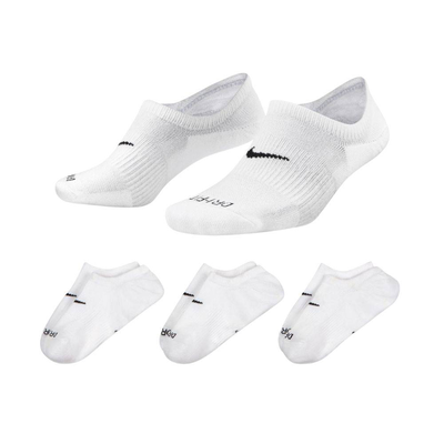Everyday plus chshion footie 3-pairs socks, White / Black, medium