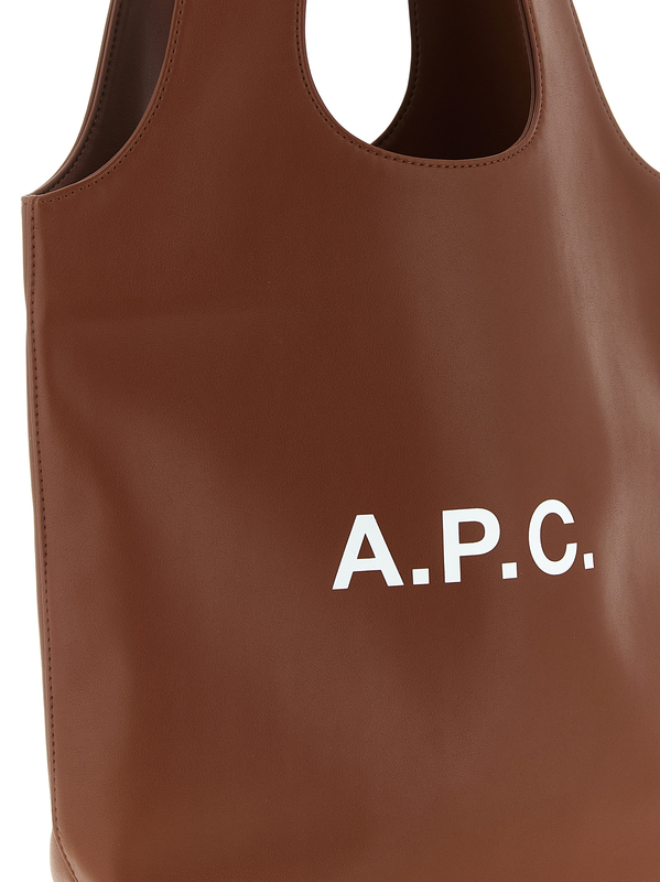 Brown polyester handbag-null
