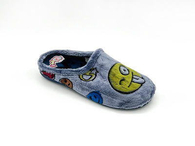 Puchitos smile face slippers pch8127, Grey, medium