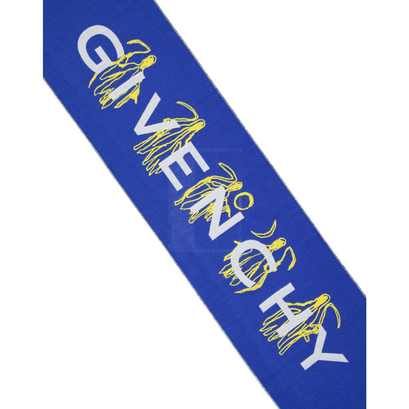 Blue silk scarf-null