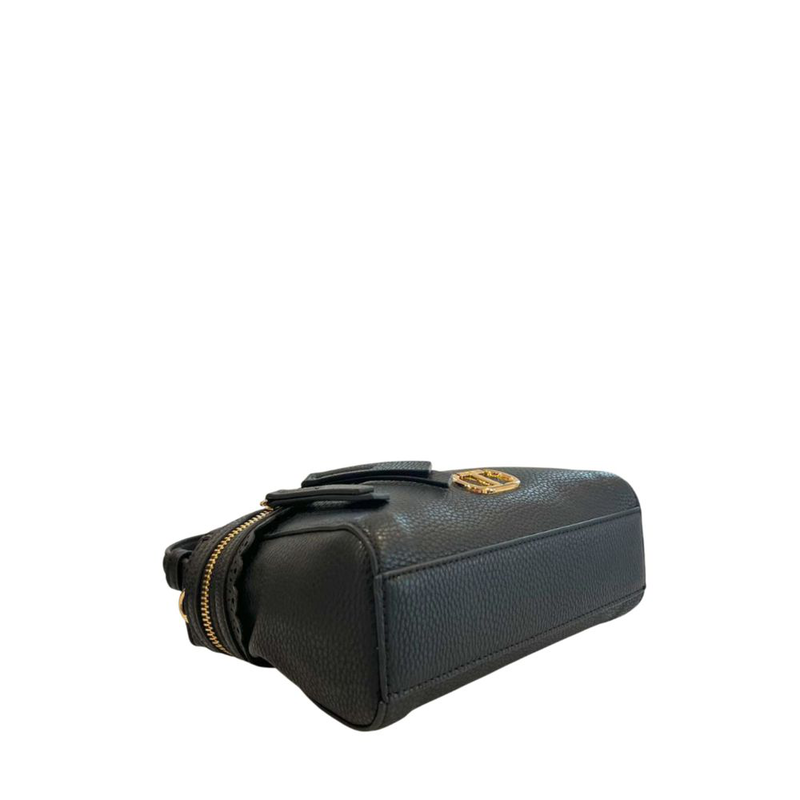 Black pu women's handbag-null
