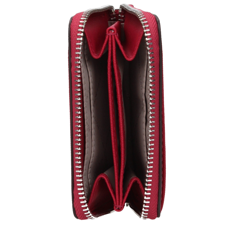 Red leather cardholder-null