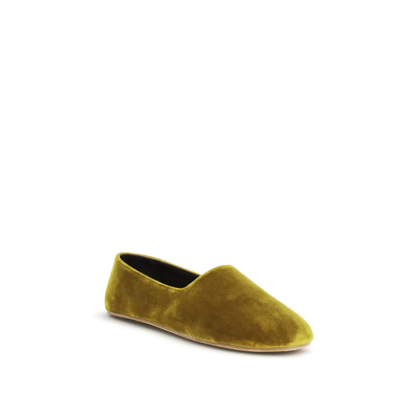 Bicolor cotton slip-on loafers-null