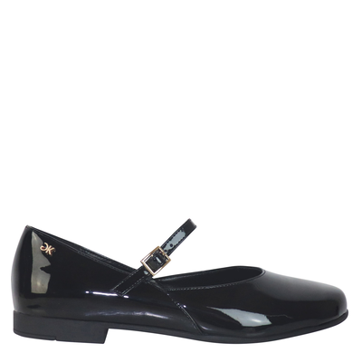Gianna kazakou γυναικεία μπαλαρίνα, Black Βερνι, medium