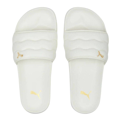 Puma leadcat 2.0 puffy womens slides, Pristine, medium