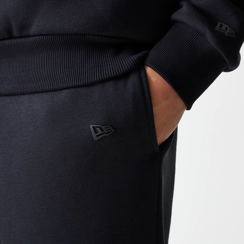 New era black straight leg joggers-null