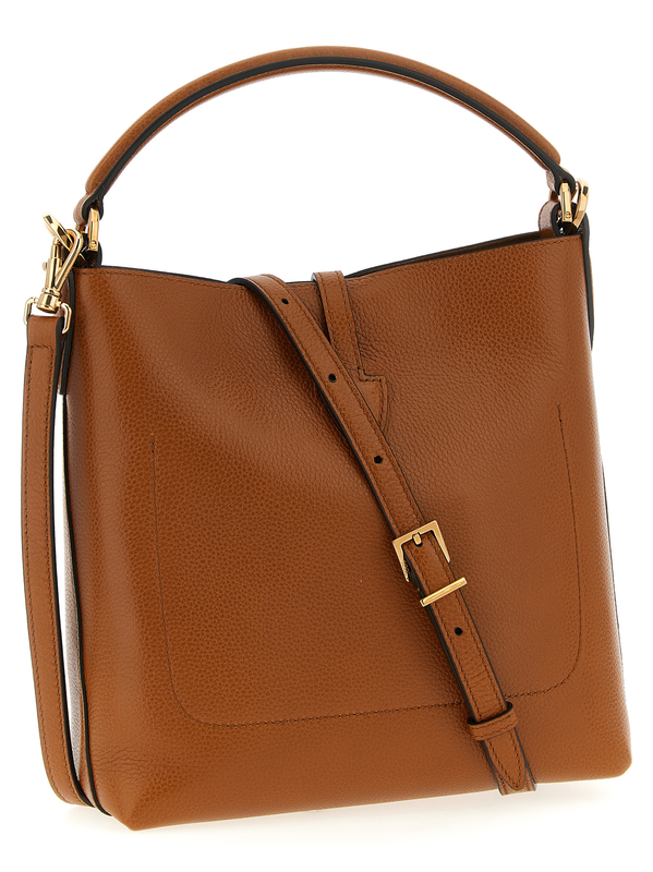 Brown calfskin handbag-null