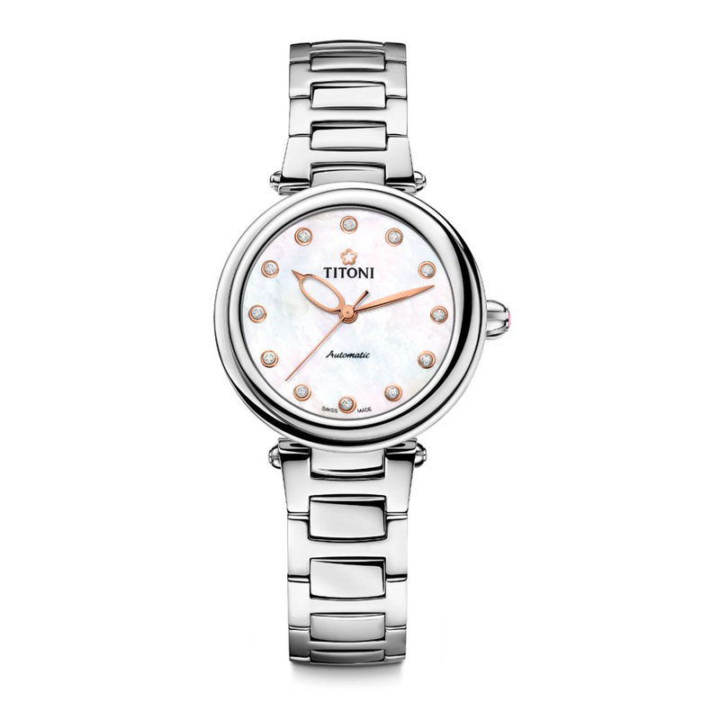 Gray stainless steel dress watch-null