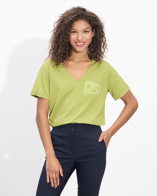 Product image: T-shirt cotton v neck-null
