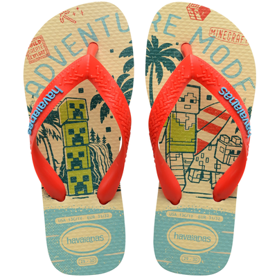 Havaianas kids minecraft, Branco, medium