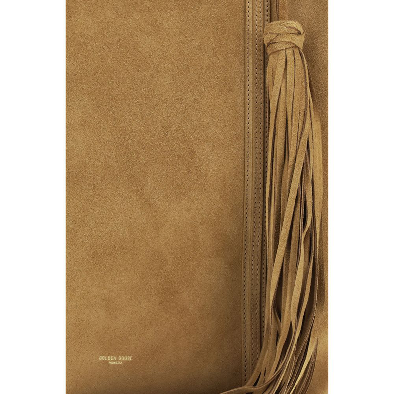 Beige calf leather bos taurus shoulder bag-null