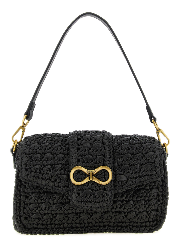 Black polypropylene crossbody bag-null