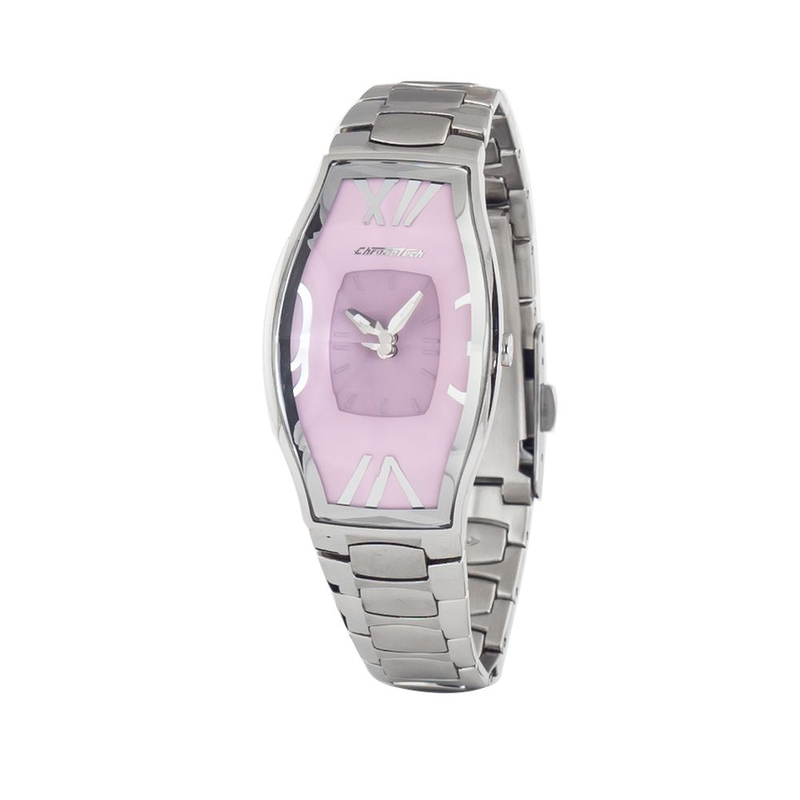 Silver stainless steel dress watch-null