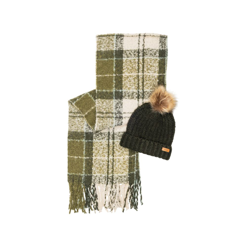Green polyester beanie-null