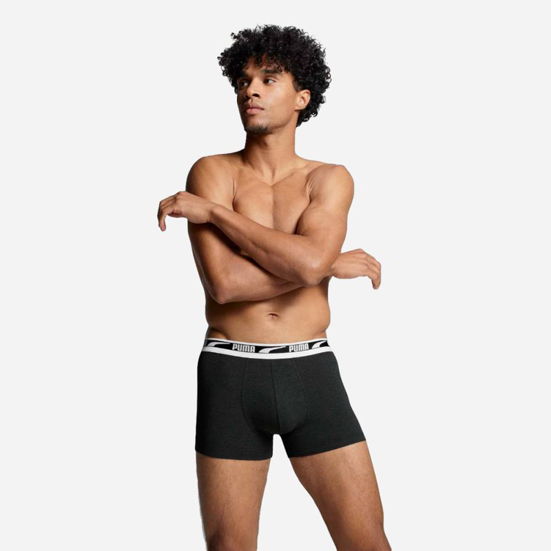 Multi logo mens stripe boxer 2p image number null