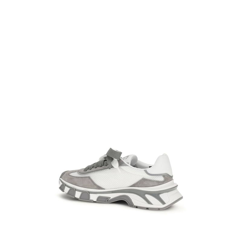 Gray calf leather bos taurus athletic sneakers-null